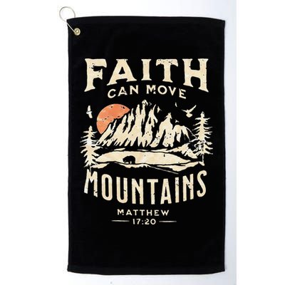 Faith Can Move Mountains Religious Bible Christian Jesus Golf Towel