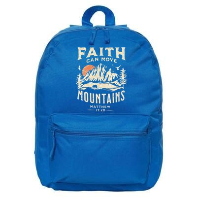 Faith Can Move Mountains Religious Bible Christian Jesus 16 in Basic Backpack