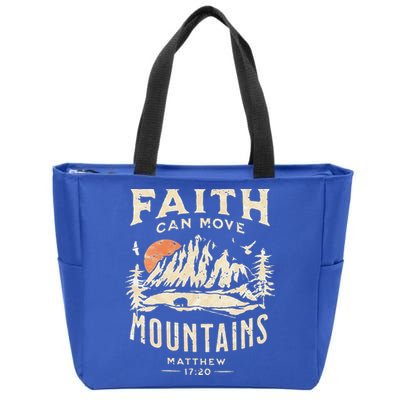 Faith Can Move Mountains Religious Bible Christian Jesus Zip Tote Bag