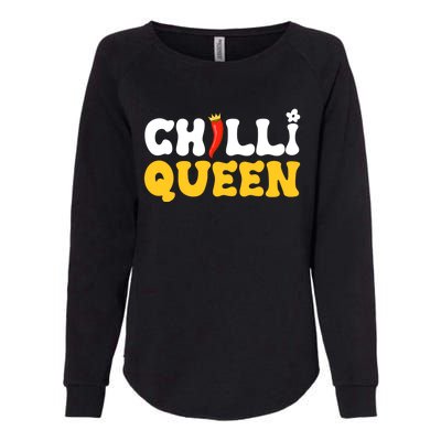 Funny Chilli Mom Queen Spicy Vegetable Mothers' Day Gardener Gift Womens California Wash Sweatshirt