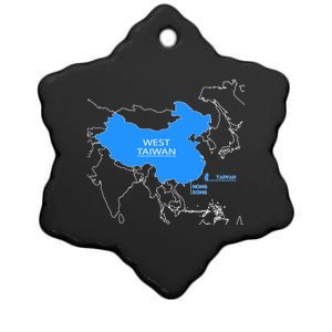 Funny China Map Define China Is West Taiwan Gift Ceramic Star Ornament