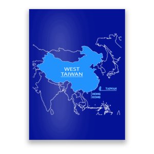 Funny China Map Define China Is West Taiwan Gift Poster