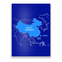 Funny China Map Define China Is West Taiwan Gift Poster