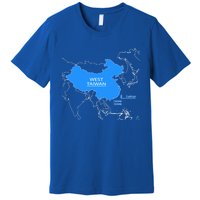 Funny China Map Define China Is West Taiwan Gift Premium T-Shirt