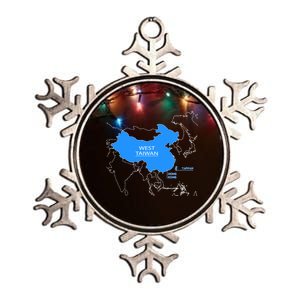 Funny China Map Define China Is West Taiwan Gift Metallic Star Ornament