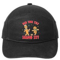 Funny Christmas Nurse Gingerbread Man Did You Try Icing It 7-Panel Snapback Hat