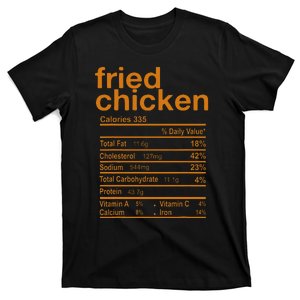 Fried Chicken Nutrition Facts Funny Thanksgiving Christmas T-Shirt