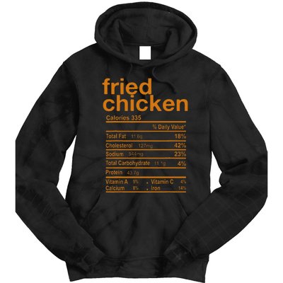 Fried Chicken Nutrition Facts Funny Thanksgiving Christmas Tie Dye Hoodie