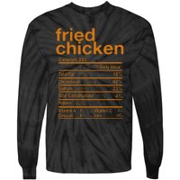 Fried Chicken Nutrition Facts Funny Thanksgiving Christmas Tie-Dye Long Sleeve Shirt