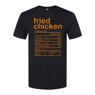 Fried Chicken Nutrition Facts Funny Thanksgiving Christmas Softstyle CVC T-Shirt