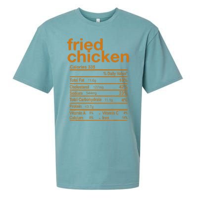 Fried Chicken Nutrition Facts Funny Thanksgiving Christmas Sueded Cloud Jersey T-Shirt