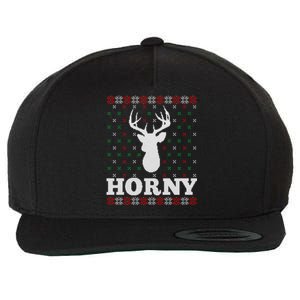 Funny Christmas Naughty Horny Ugly Christmas Gift Wool Snapback Cap