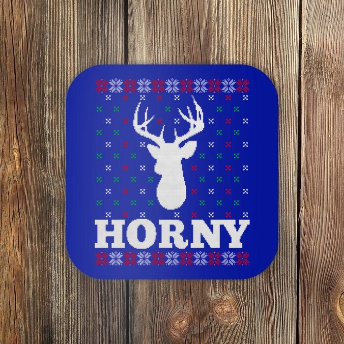 Funny Christmas Naughty Horny Ugly Christmas Gift Coaster