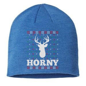 Funny Christmas Naughty Horny Ugly Christmas Gift Sustainable Beanie