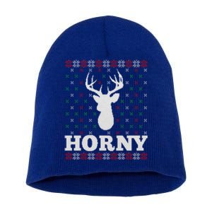 Funny Christmas Naughty Horny Ugly Christmas Gift Short Acrylic Beanie