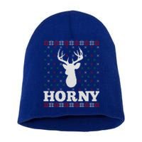 Funny Christmas Naughty Horny Ugly Christmas Gift Short Acrylic Beanie