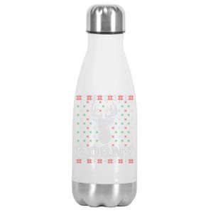 Funny Christmas Naughty Horny Ugly Christmas Gift Stainless Steel Insulated Water Bottle