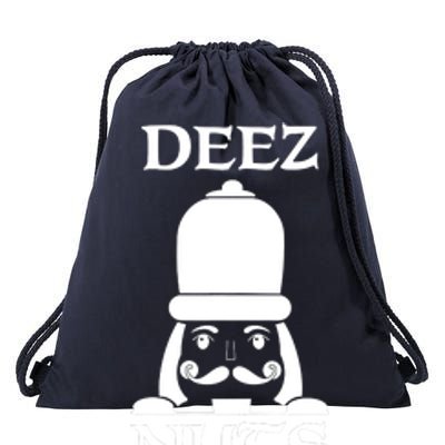 Funny Christmas Nutcracker Design Crack Deez Nuts Gift Drawstring Bag