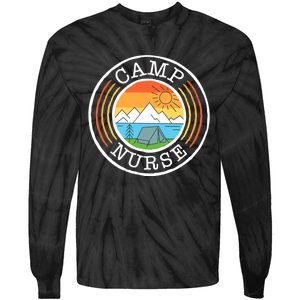 Funny Camp Nurses For Summer Camp Nurse Nursing Tie-Dye Long Sleeve Shirt