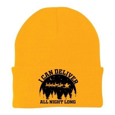 Funny Christmas Naughty Santa I Can Deliver All Night Long Funny Gift Knit Cap Winter Beanie