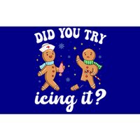 Funny Christmas Nurse Gingerbread Man Did You Try Icing It  Bumper Sticker