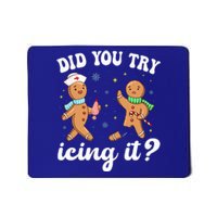 Funny Christmas Nurse Gingerbread Man Did You Try Icing It  Mousepad