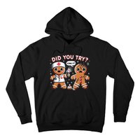 Funny Christmas Nurse Gingerbread Man Did You Try Icing It Hoodie