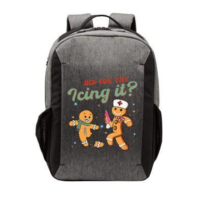 Funny Christmas Nurse Did You Try Icing It Gingerbread Man Vector Backpack