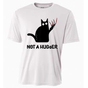 Funny Cat Not A Hugger Sarcastic Cat Saying Cooling Performance Crew T-Shirt