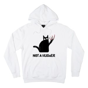 Funny Cat Not A Hugger Sarcastic Cat Saying Hoodie