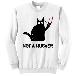 Funny Cat Not A Hugger Sarcastic Cat Saying Sweatshirt