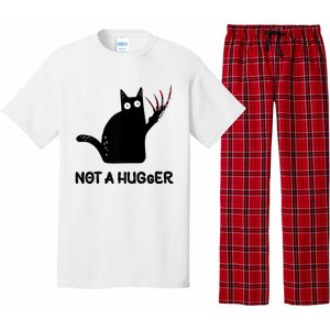 Funny Cat Not A Hugger Sarcastic Cat Saying Pajama Set