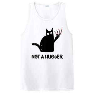 Funny Cat Not A Hugger Sarcastic Cat Saying PosiCharge Competitor Tank