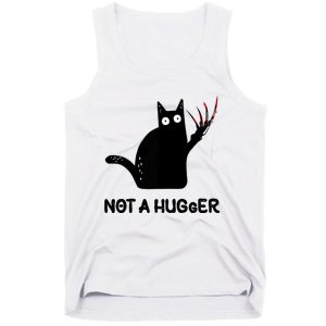 Funny Cat Not A Hugger Sarcastic Cat Saying Tank Top