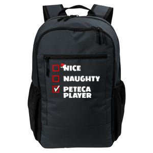 Funny Christmas Nice Naughty Peteca Player Xmas Joke Cute Gift Daily Commute Backpack