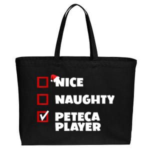 Funny Christmas Nice Naughty Peteca Player Xmas Joke Cute Gift Cotton Canvas Jumbo Tote