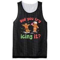 Funny Christmas Nurse Gingerbread Man Did You Try Icing It Mesh Reversible Basketball Jersey Tank