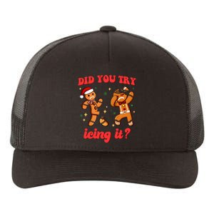 Funny Christmas Nurse Gingerbread Man Did You Try Icing It Yupoong Adult 5-Panel Trucker Hat