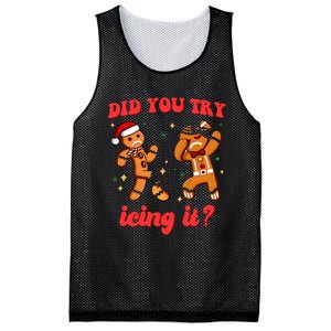 Funny Christmas Nurse Gingerbread Man Did You Try Icing It Mesh Reversible Basketball Jersey Tank