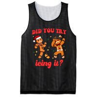 Funny Christmas Nurse Gingerbread Man Did You Try Icing It Mesh Reversible Basketball Jersey Tank