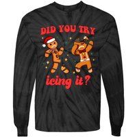 Funny Christmas Nurse Gingerbread Man Did You Try Icing It Tie-Dye Long Sleeve Shirt