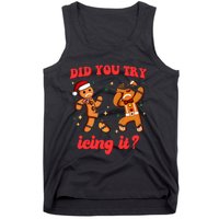 Funny Christmas Nurse Gingerbread Man Did You Try Icing It Tank Top