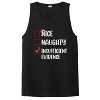 Funny Christmas Nice Naughty Insufficient Evidence Santa PosiCharge Competitor Tank