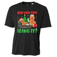 Funny Christmas Nurse Did You Try Icing It Gingerbread Man Cooling Performance Crew T-Shirt