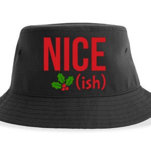 Funny Christmas Niceish Xmas Nice Sustainable Bucket Hat