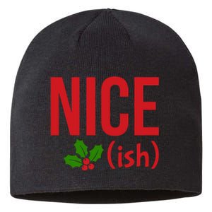 Funny Christmas Niceish Xmas Nice Sustainable Beanie