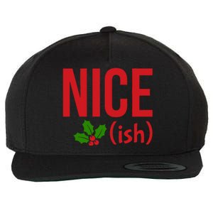 Funny Christmas Niceish Xmas Nice Wool Snapback Cap