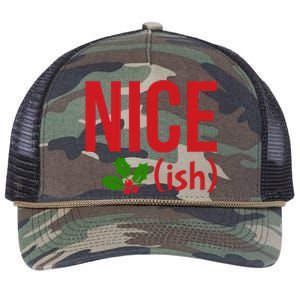 Funny Christmas Niceish Xmas Nice Retro Rope Trucker Hat Cap