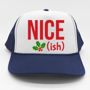 Funny Christmas Niceish Xmas Nice Trucker Hat