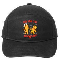 Funny Christmas Nurse Gingerbread Man Did You Try Icing It 7-Panel Snapback Hat